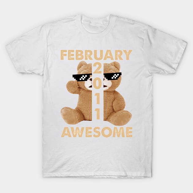 February 2011 Awesome Bear Cute Birthday T-Shirt by conirop